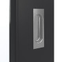 Detailansicht der Oberfläche von GARANT Schiebetür Aura 834 Matt RAL 9005 G-TEC mit Lichtausschnitt LA-4 schlossseitig
