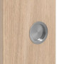 Detailansicht der Oberfläche von WESTAG Schiebetür Eiche Eleganzia Ei 342 Portalit CPL mit Lichtausschnitt LA-1D schlossseitig