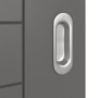 Detailansicht der Oberfläche von HÖRMANN Schiebetür Groove 88 Staubgrau RAL 7037 Lack DesignLine