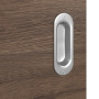 Detailansicht der Oberfläche von HÖRMANN Schiebetür Pure 1 Alpineiche quer Duradecor DesignLine mit Lichtausschnitt quer