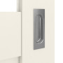 Detailansicht der Oberfläche von GARANT Schiebetür Sylt Weißlack 9010 CePaL mit Lichtausschnitt STL4/2