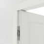Detailansicht der Bänder von Innentür-Set Cofi 21 reverse Weißlack RAL 9016 mit Zarge und Drücker - Deine Tür