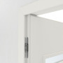 Detailansicht der Bänder von Innentür-Set Weißlack RAL 9016 LA-40 reverse mit Zarge und Drücker