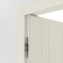 Detailansicht der Bänder von Innentür-Set Linea 02 LA-02 reverse Weißlack mit Zarge und Drücker