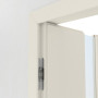 Detailansicht der Bänder von Innentür-Set Linea 07 LA-07 reverse Weißlack mit Zarge und Drücker