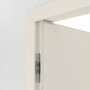 Detailansicht der Bänder von Innentür-Set Linea 11 reverse Weißlack mit Zarge und Drücker