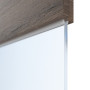 Detailansicht des Lichtausschnitts von HÖRMANN Innentür Pure 2 Alpineiche quer Duradecor DesignLine mit Lichtausschnitt quer