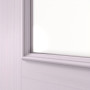 Detailansicht des Lichtausschnitts von Innentür TE-28 Fichte astarm weiß pigmentiert Massivholz