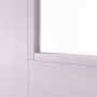 Detailansicht des Lichtausschnitts von Innentür TM-21 Fichte astarm weiß pigmentiert Massivholz