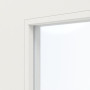 Detailansicht des Lichtausschnitts von JELD-WEN Schiebetür Shape 2F/3F Brillantweiß ähnlich RAL 9016 ExpertLack mit Lichtausschnitt LA-1G