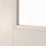 Detailansicht des Lichtausschnitts von Schiebetür TM-36 Fichte astig weiß Massivholz