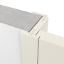 Detailansicht des Querschnitts von Innentür-Set Linea 02 LA-02 reverse Weißlack mit Zarge und Drücker