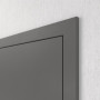 Detailansicht der geschlossenen Tür von HÖRMANN Innentür-Set Aktion Staubgrau RAL 7037 Duradecor stumpfeinschlagend mit Zarge und Drücker