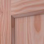 Detailansicht der Fräsung von Schiebetür TE-1 Lärche Massivholz