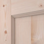 Detailansicht der Fräsung von Schiebetür TE-29 Fichte astig Massivholz