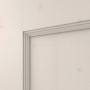 Detailansicht der Fräsung von Schiebetür TE-45 Fichte astig weiß Massivholz