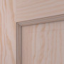 Detailansicht der Fräsung von Schiebetür TE-45 Kiefer astarm Massivholz