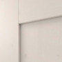 Detailansicht der Fräsung von Schiebetür TM-1 Fichte astig weiß Massivholz