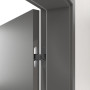 Detailansicht der Bänder von HÖRMANN Innentür-Set Aktion Staubgrau RAL 7037 Duradecor stumpfeinschlagend mit Zarge und Drücker