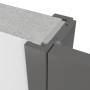 Detailansicht des Querschnitts von HÖRMANN Innentür-Set Aktion Staubgrau RAL 7037 Duradecor stumpfeinschlagend mit Zarge und Drücker