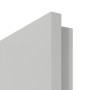 Detailansicht der eckigen Kante von GARANT Zimmertür D92-60 Dove Grey Resopal mit Lichtausschnitt LA-2 Sprosse SP1
