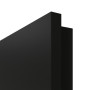 Detailansicht der eckigen Kante von GARANT Zimmertür 0901-60 Black Resopal mit Lichtausschnitt LA-4 bandseitig Sprosse SP10