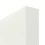 Detailansicht der stumpfen Kante von CLASSEN Innentür-Set Weiß RAL 9003 CPL 4.1 stumpfeinschlagend mit Zarge und Drücker