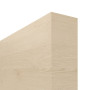 Detailansicht der stumpfen Kante von GARANT Schiebetür Quer Authentic Sand CePaL mit Lichtausschnitt LA-2 Sprosse SP10