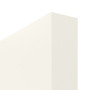 Detailansicht der stumpfen Kante von GARANT Schiebetür 0105-60 Pearl White CePaL mit Lichtausschnitt LA-5 schlossseitig