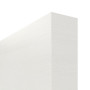 Detailansicht der stumpfen Kante von GARANT Schiebetür Quer Authentic Bianco CePaL mit Lichtausschnitt LA-6 Sprosse SP4