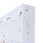 Detailansicht der Kante von Loft Rustic X Fichte weiß pigmentiert Massivholz Schiebetür - Radex