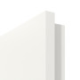 Detailansicht der eckigen Kante von Linea Black 07 Weißlack RAL 9016 Innentür - Deine Tür