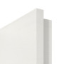 Detailansicht der eckigen Kante von GARANT Zimmertür Quer Authentic Bianco CPL mit Lichtausschnitt LA-DIN Sprosse SP1