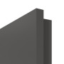 Detailansicht der eckigen Kante von GARANT Zimmertür 10622-60 Ebony CPL mit Lichtausschnitt LA-2 Sprosse SP0