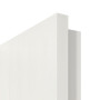 Detailansicht der eckigen Kante von GARANT Zimmertür Authentic Bianco CPL mit Lichtausschnitt LA-2 Sprosse SP1