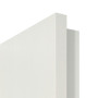 Detailansicht der eckigen Kante von GARANT Zimmertür Weiß Struktur Premium CPL mit Lichtausschnitt LA-3 Sprosse SP1