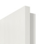 Detailansicht der eckigen Kante von GARANT Zimmertür Authentic Bianco CPL mit Lichtausschnitt LA-6 Sprosse SP2