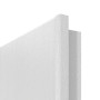 Detailansicht der runden Kante von HÖRMANN Innentür Pure 1 Eiche Weiß Duradecor DesignLine mit Lichtausschnitt Schlossseite