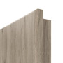 Detailansicht der runden Kante von HÖRMANN Innentür Pure 2 Nordeiche Duradecor DesignLine mit Lichtausschnitt quer mit bündiger Lisene Plain 80-7