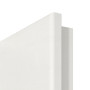 Detailansicht der runden Kante von GARANT Objektinnentür Quer Authentic Bianco CePaL mit Lichtausschnitt LA-4 mittig