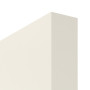 Detailansicht der stumpfen Kante von LEBO Schiebetür Formelle 20 Weißlack mit Lichtausschnitt