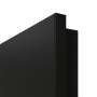 Detailansicht der Premiumkante von GARANT Feuchtraumtür 0901-60 Black Resopal mit Lichtausschnitt LA-4 bandseitig