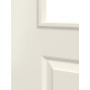 Detailansicht der Fräsung von LEBO Schiebetür Formelle 20 Weißlack mit 6 LA Sprossen