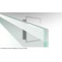 ExtraWeiß-mattiertes Weißglas mit klarem Streifen beispielhaft für Bukarest Mattierung Glastür mit Motiv klar - Erkelenz