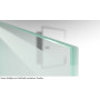 Klares Weißglas mit SoftWeiß-mattiertem Streifen beispielhaft für Bergamo Mattierung Glastür mit Motiv matt - Erkelenz