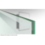 Mattiertes Grünglas mit klarem Streifen beispielhaft für Curves Mattierung Glastür mit Motiv klar - Erkelenz