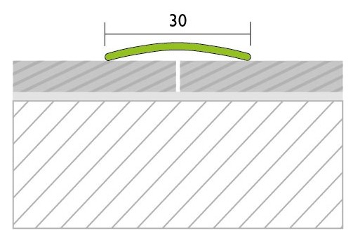 PROTRANS Übergangsprofil Edelstahl V2A 30mm glänzend selbstklebend 100cm -  Proline »