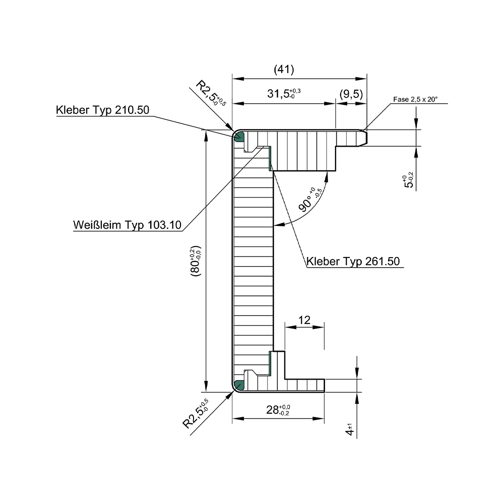 Reno 80 mm Bekleidung