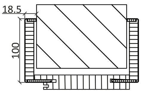 100 mm Bekleidungsbreite