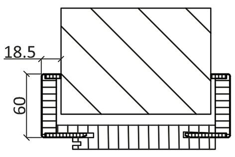 60 mm Bekleidungsbreite